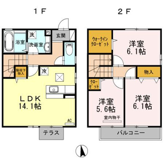 【間取り】 | カーサ　モデルノ　B