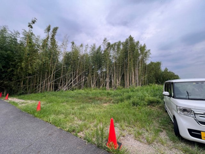 【前面道路含む現地写真】 | 大津市仰木の里東8丁目6　売土地 | 道路から、奥の竹林です