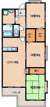 ソレイユ合川の間取り