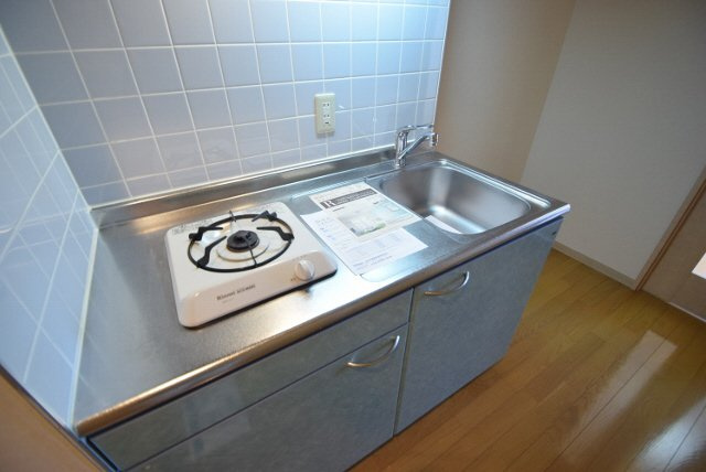 サンルピナスのキッチン|１口ガスコンロ付