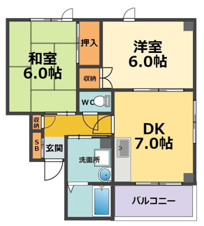 【間取り】 | サングレイス | 西宮市上大市「サングレイス」