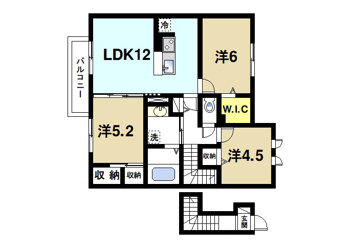 ブロッサムコートの間取り|ファミリーさんにオススメの3LDKです