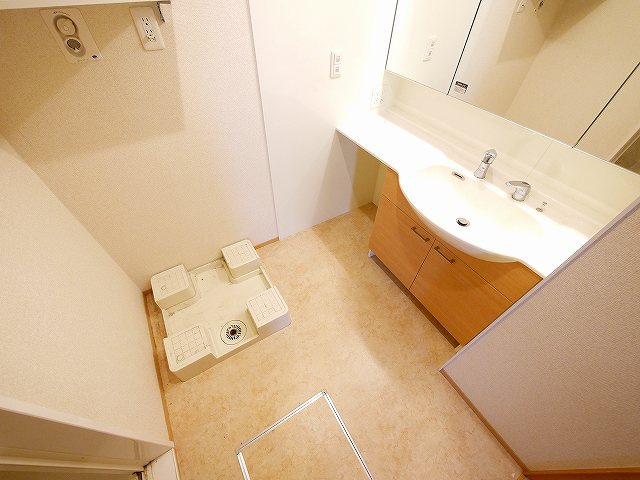 ブロッサムコートの洗面所|室内洗濯置場