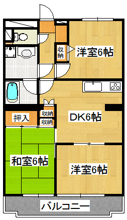 ライオンズマンション市川本八幡壱番館の間取り