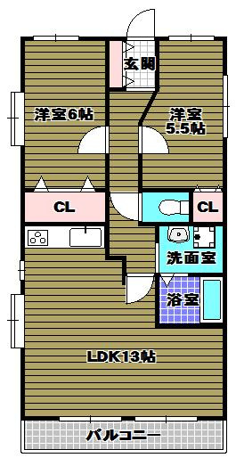 酒井ハイツの間取り