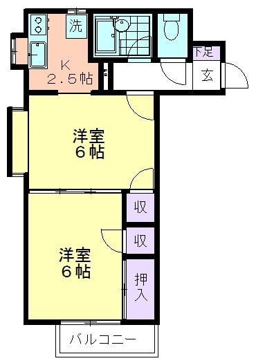 クレスト壱番館の間取り