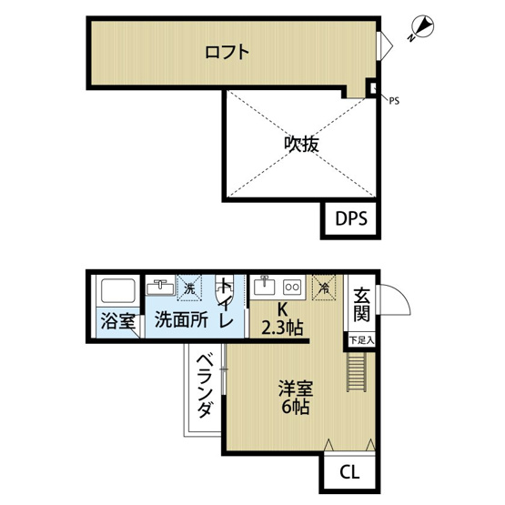 【間取り】 | カーサブルーノ萩原天神