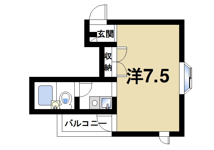 メゾン・ドゥ・クリヨンの間取り|家具の配置がしやすい間取りです。