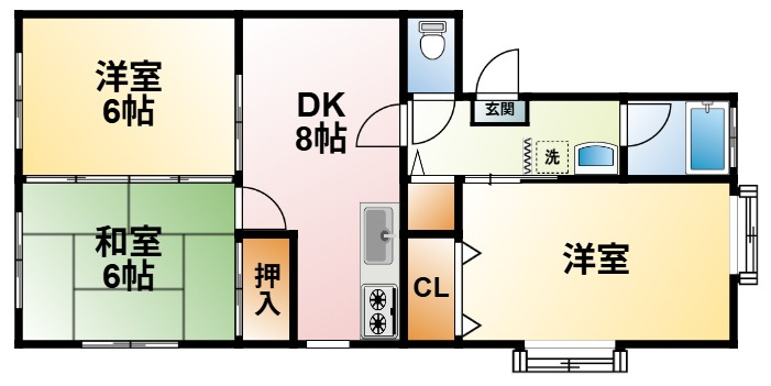 松美第2マンションの間取り