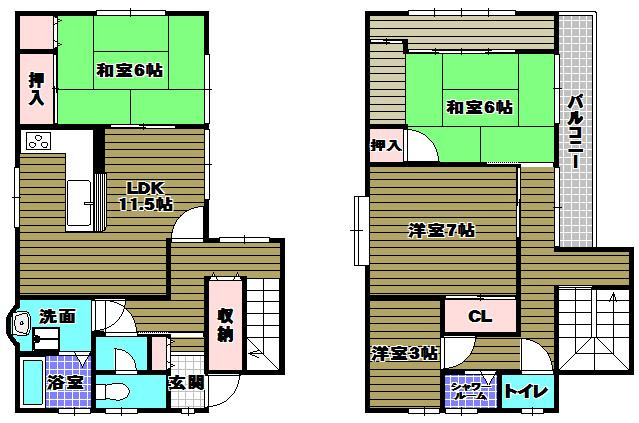 加太貸家の間取り