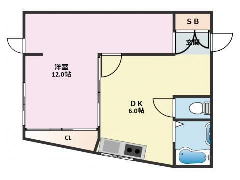 【間取り】 | ドミトリー阪急六甲