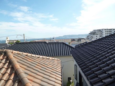 【展望】 | 五色山４丁目新築分譲住宅 | ３階より淡路島の一部と海を望めます