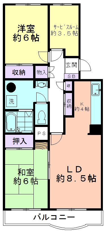 ラルモニー東村山の間取り