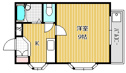 【間取り】 | ゆったりとした広さのお部屋です