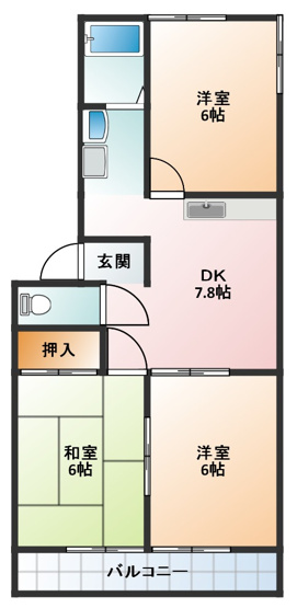 【間取り】 | ルフランパレス