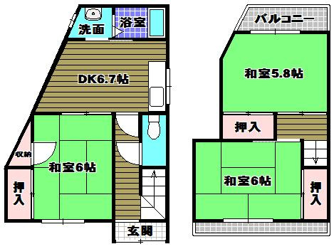 Re-home丈六の間取り