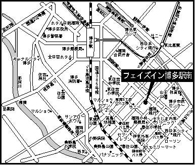 フェイズイン博多駅南の地図|フェイズイン博多駅南（1DK）　地図