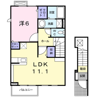 【間取り】 | シェ　モア　Ⅱ