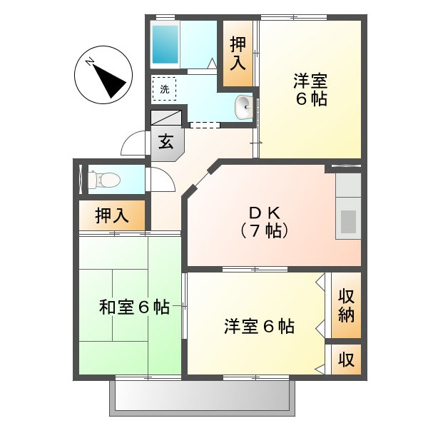 ゼフィールＢの間取り