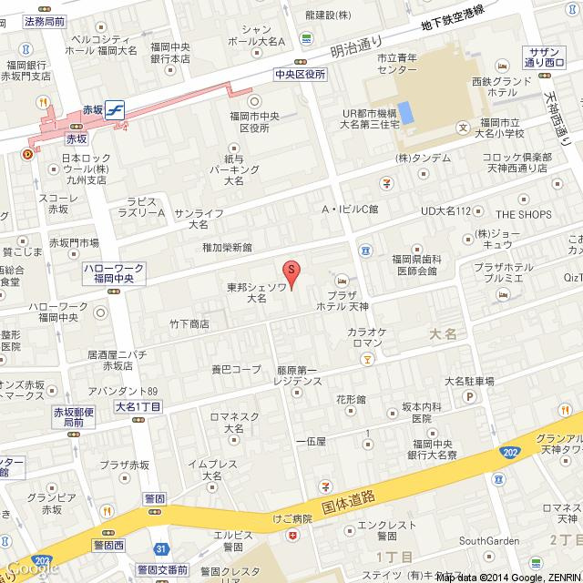東邦シェソワ大名の地図|東邦シェソワ大名（2K）　地図