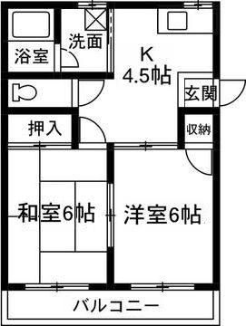 【間取り】 | コーポ平田Ⅲ | ＜コーポ平田Ⅲ＞