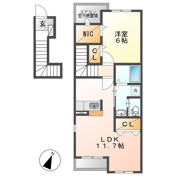 サンメゾンＭ・Ｂの間取り