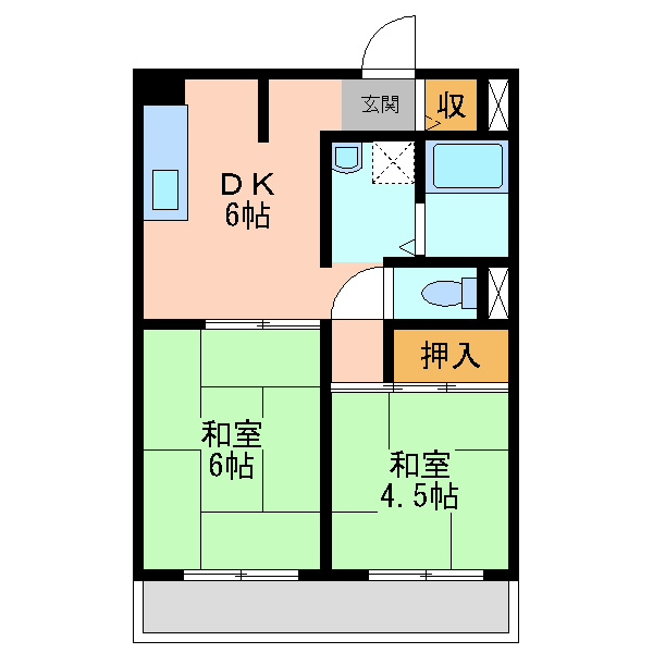 大阪市淀川区新北野２丁目の賃貸マンションの間取り