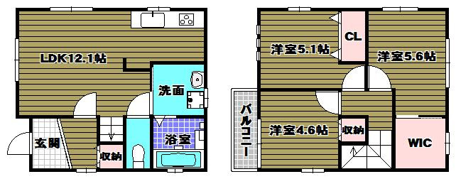 フジパレス戸建賃貸八田北町の間取り