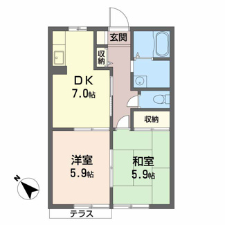 【間取り】 | ファミーユ　羽衣