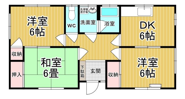 【間取り】 | 斉藤工務店貸家 | のんびり過ごせる日当たり良好の和室があります♪