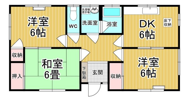 【間取り】 | 斉藤工務店貸家 | のんびり過ごせる日当たり良好の和室があります♪
