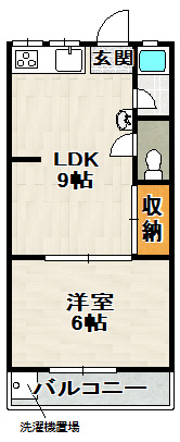 売布ハイツの間取り