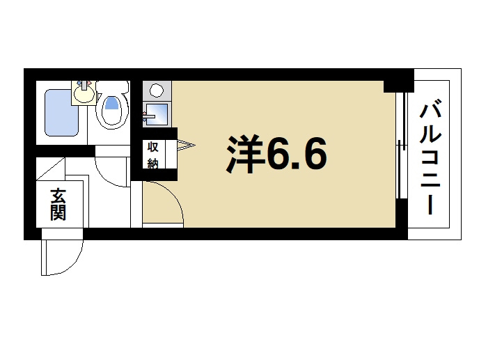 コーポ三和新大宮Ⅱ号館の間取り|1Rの間取りです