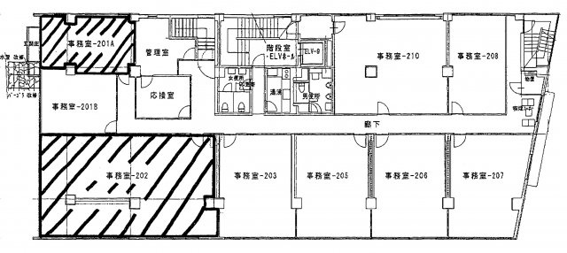 千代田区富士見２丁目の事務所の間取り