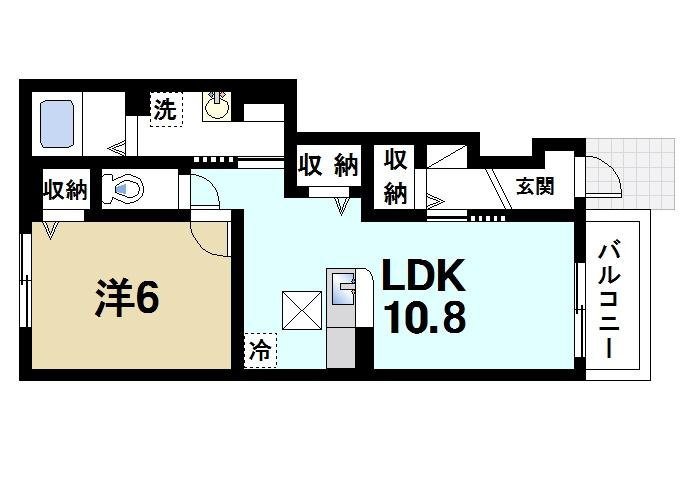 クレールコートⅡの間取り|ひとりぐらしも快適な広さと間取りです
