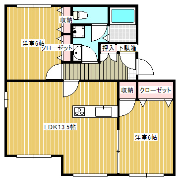 シェル青柳Bの間取り