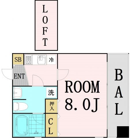 プロスペクト中之島　仲介手数料無料の間取り