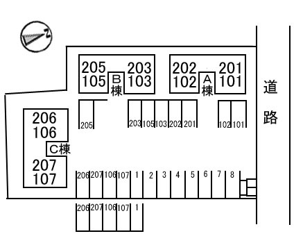 サングリーンA棟の区画図