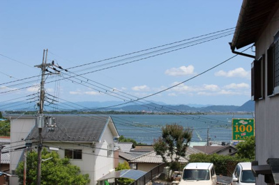 【展望】 | 大津市衣川一丁目1354-8 三方角地 | 敷地から琵琶湖の眺望が楽しめます