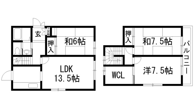 【間取り】 | 伊孑志2丁目戸建