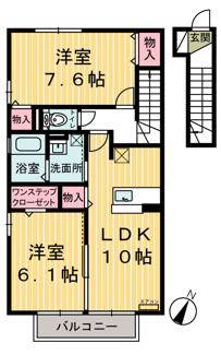 【間取り】 | サンビューハイツA・ B