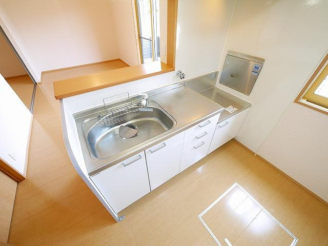 カクタス　フローラB棟のキッチン|使いやすいキッチンです