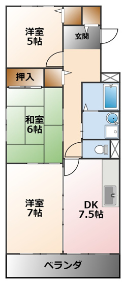 【間取り】 | シエルコート南甲子園