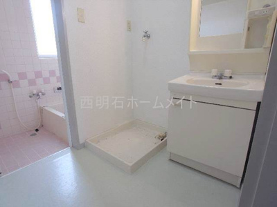 【洗面所】 | ハイツ深喜 | 洗面＆洗濯機置場