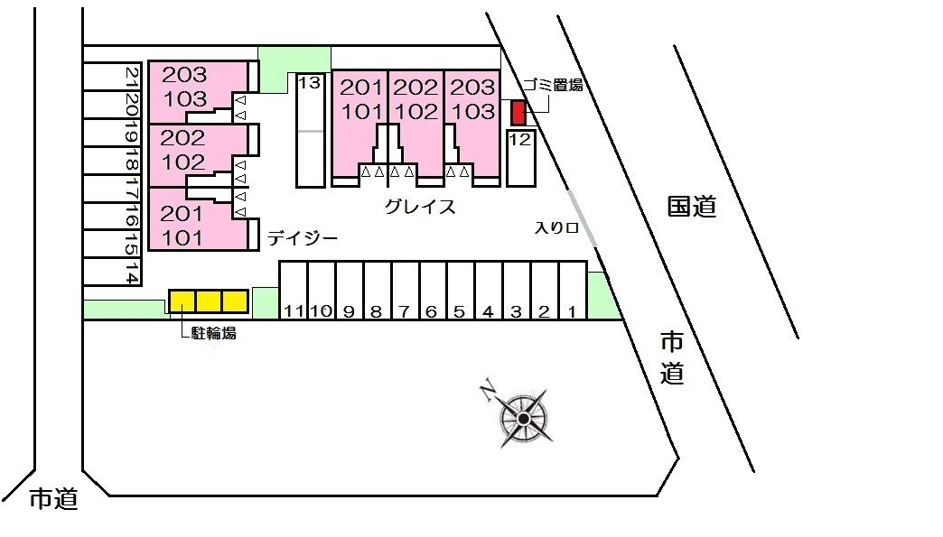 グレイスの区画図