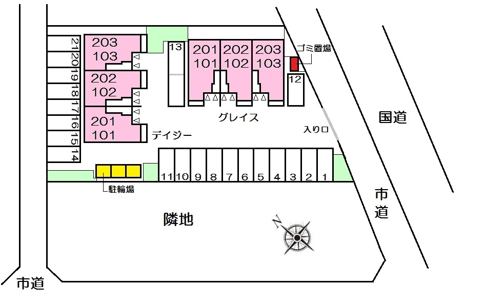 グレイスの区画図