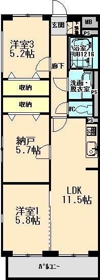 【間取り】 | エクラときわ１