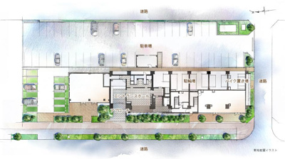 【外観パース】 | パークシティ柏の葉キャンパス ブライトサイト | 敷地配置図