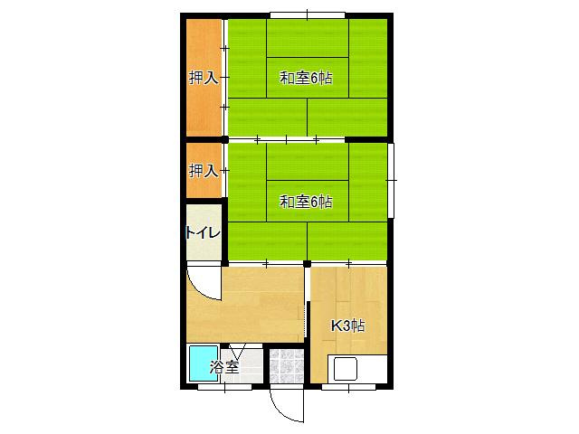 南台アパートＢ棟の間取り