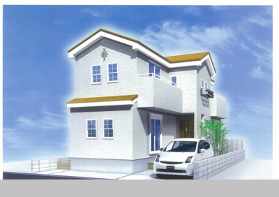 【外観パース】 | 蓮田市　緑町１丁目　全１棟　1号棟　南欧風住宅 | 2490万に　価格変更。駅徒歩20分圏内　都内にも　通いやすい　南欧風住宅。蓮田でしょ。